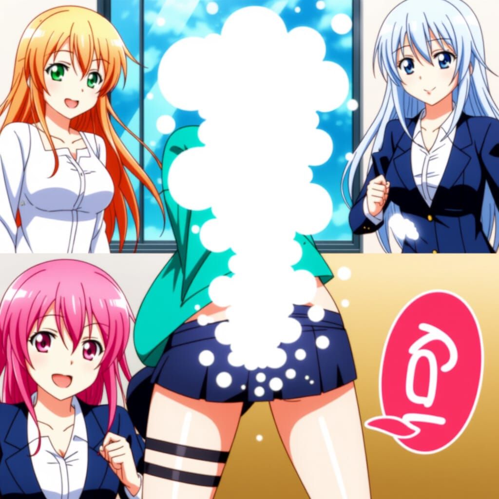 Anime Girl in Whimsical Scene