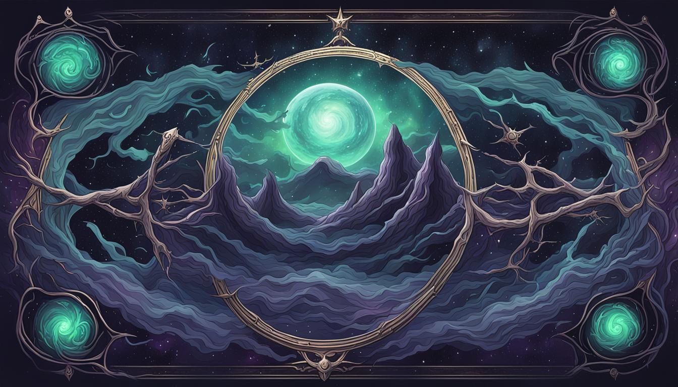 Serene Ominous Galactic Eldritch Scene