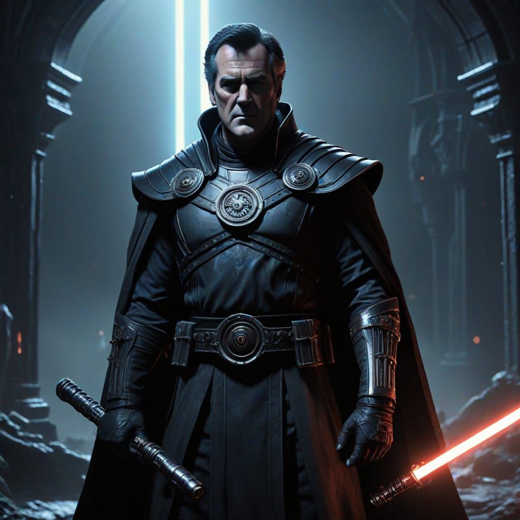 Bruce Campbell as Dark Sith Master in Ancient Galactic Dusk