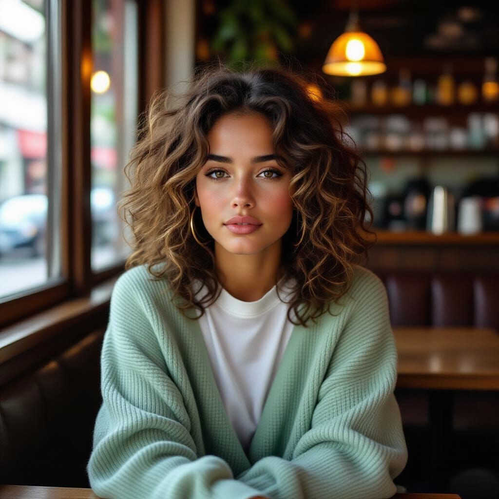 Expressive Portrait of Girl in Berlin Bar