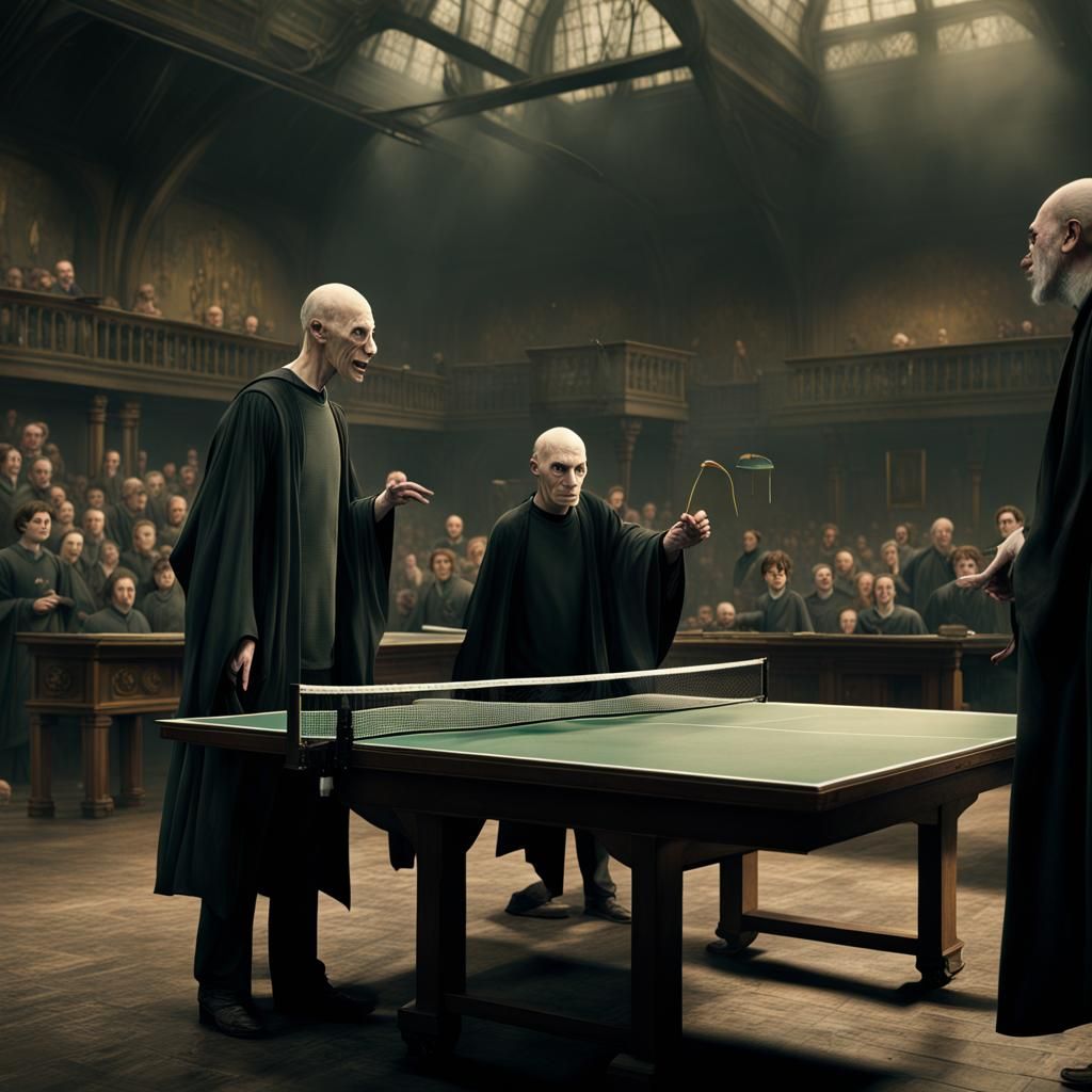 Harry Potter and Voldemort Play Ping Pong