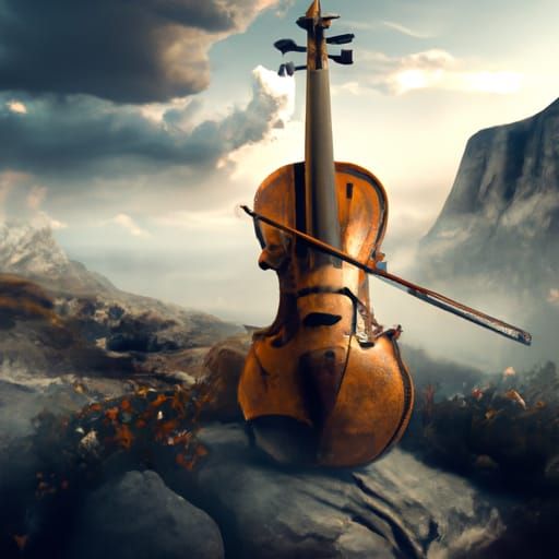 Epic Cinematic Violin Digital Matte Painting