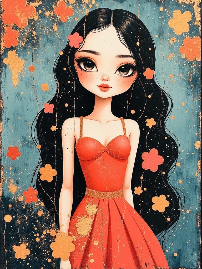 Bratz Dolls in a Vibrant Oil Painting Style