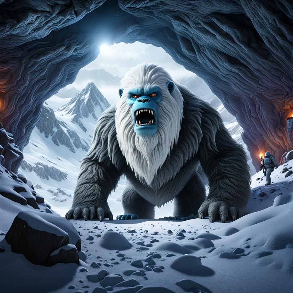 Luke Skywalker's Wampa Cave Encounter: Detailed Matte Painti...