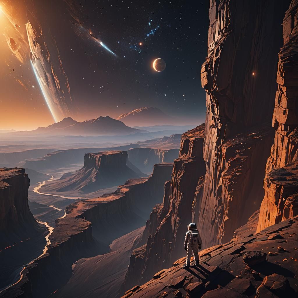 Astronaut at the Edge: Spacecore Sci-Fi Art