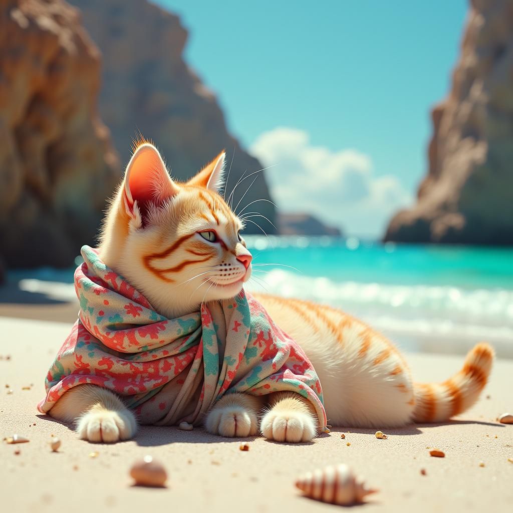 Kitty's Serene Holiday at Fuerteventura Beach