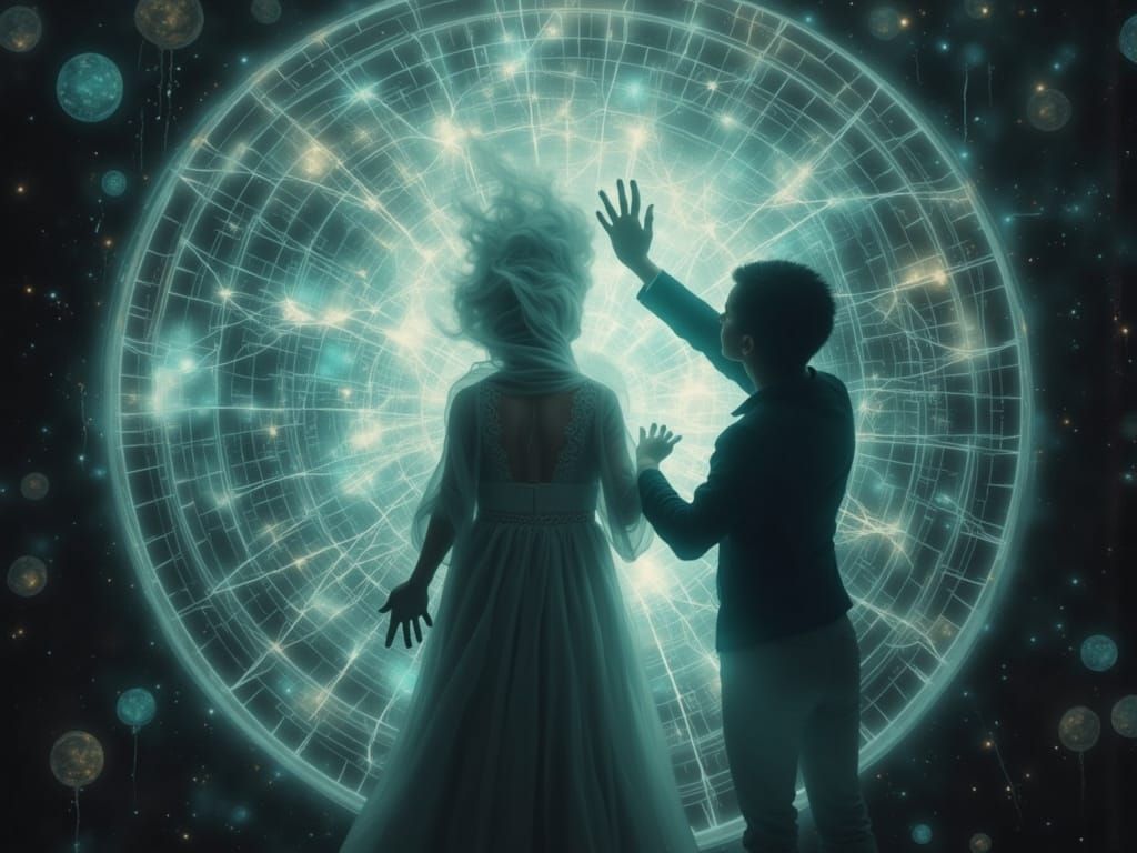 Interdimensional Figure Reaching Through Holographic Dimensi...