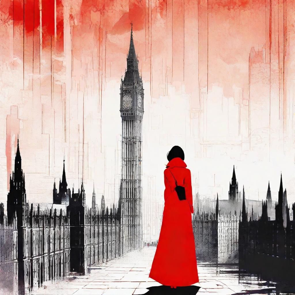 Eerie London Constructivist Poster in Brutalist Style