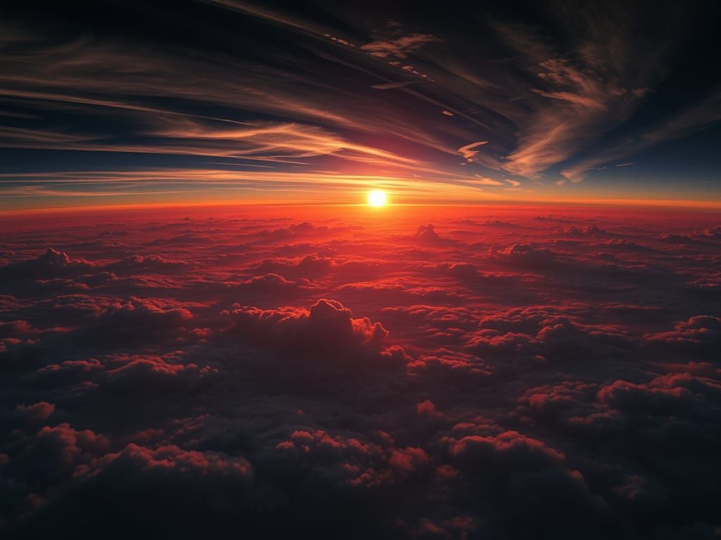 Cosmic Sunrise in Vibrant Hues