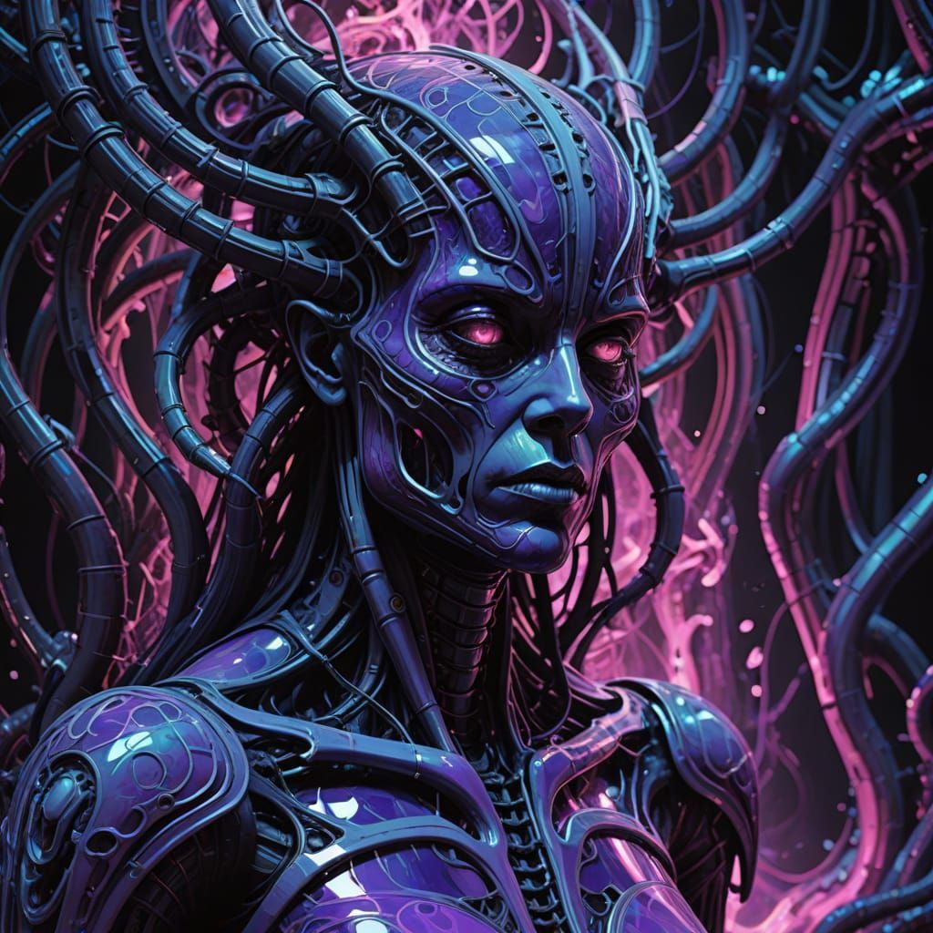 Ethereal Dreamscapes in Vibrant, Holographic Style