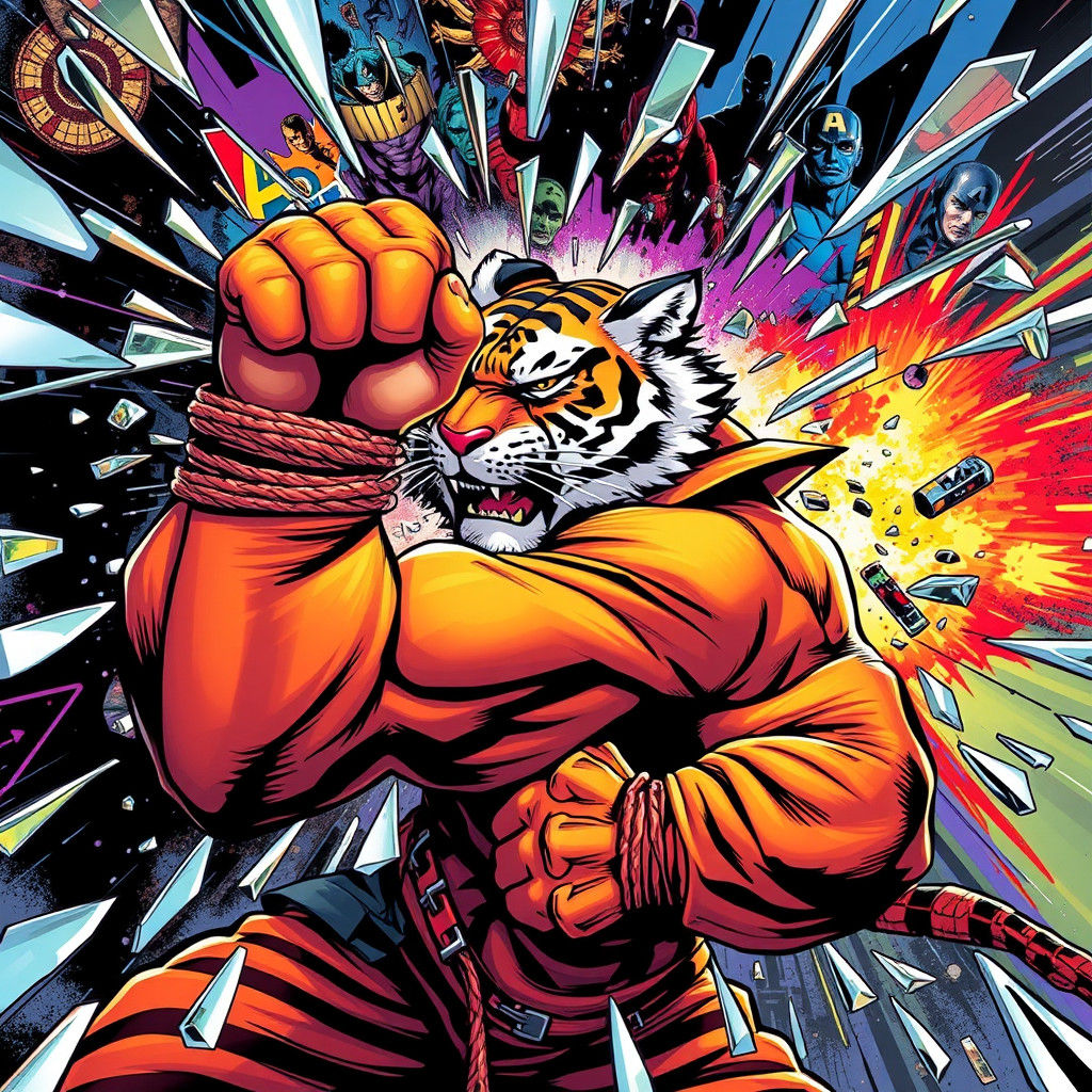 Tekken Tiger Smashes Through Marvel Universe Glass