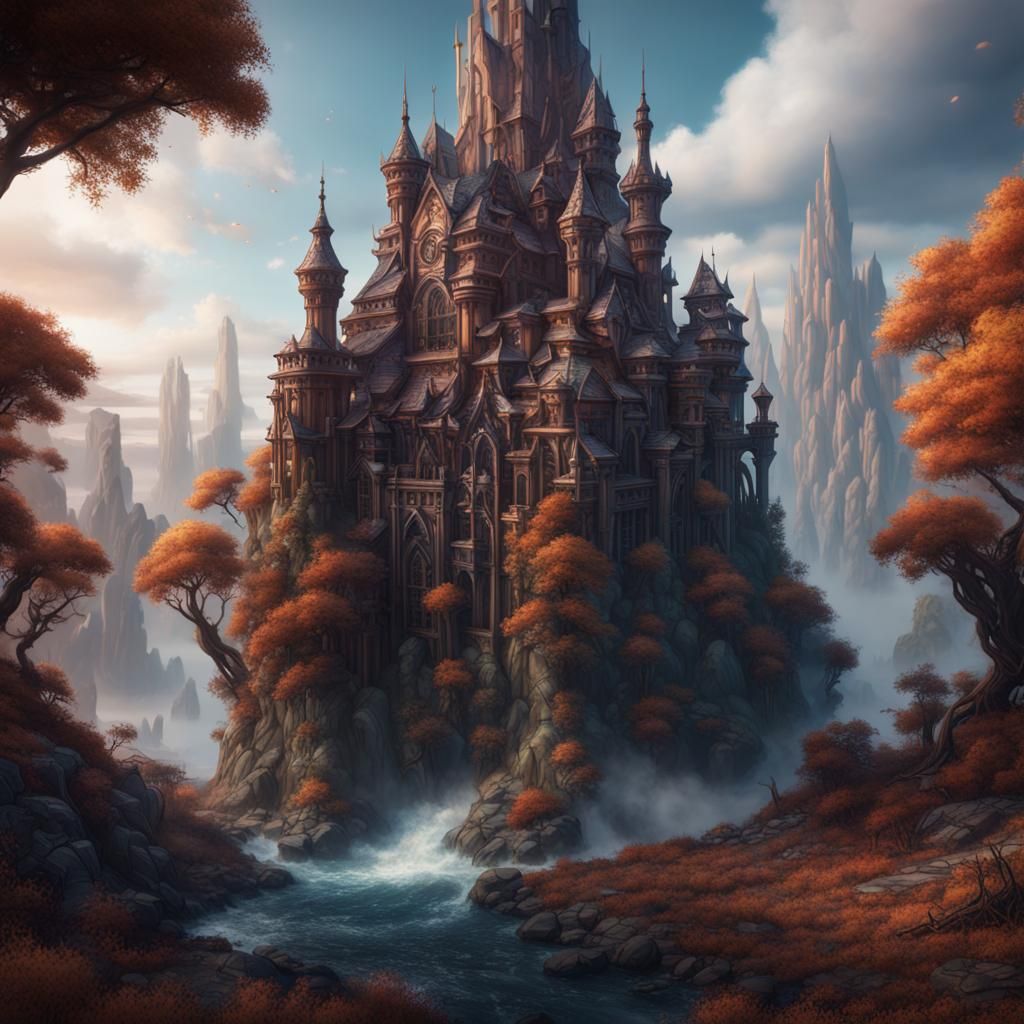 Fantastical Matte Painting in Deep Color