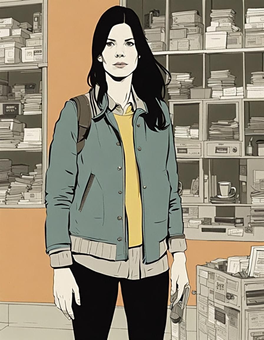 Portrait in Adrian Tomine's Comic Art Style