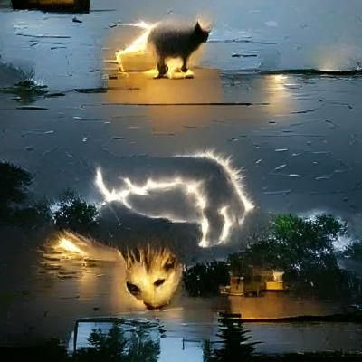 Electric Cat: A Lightning Storm Creature