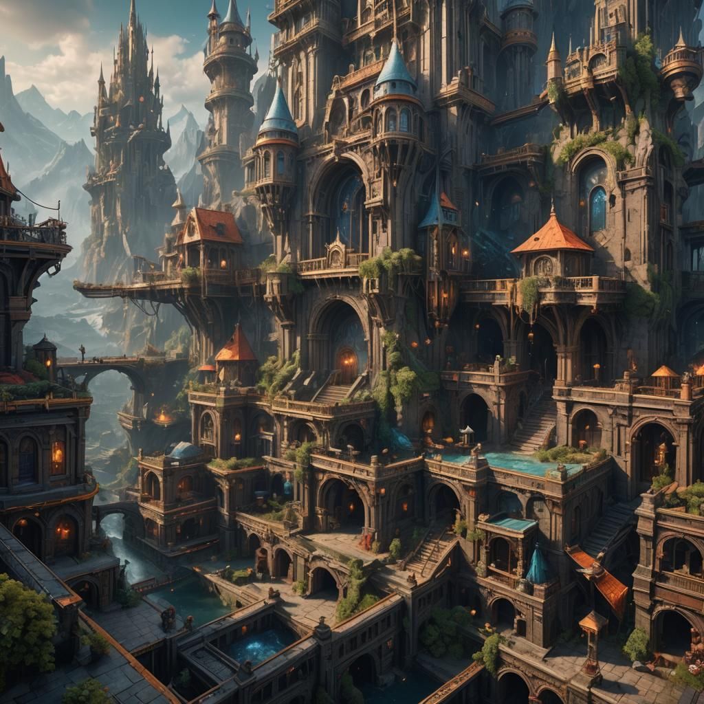 Fantastical Matte Painting of an Employer