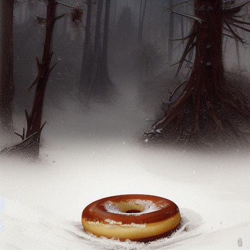 Sinister Snow Donut Inspired by Fantasy Art