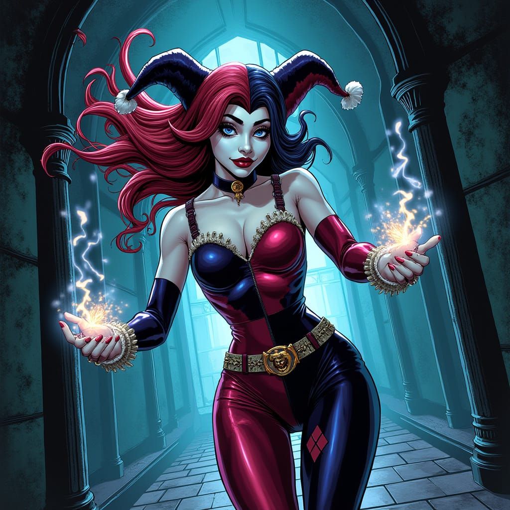 Harley Quinn Zatanna Hybrid Rescues People From Haunted Mans...