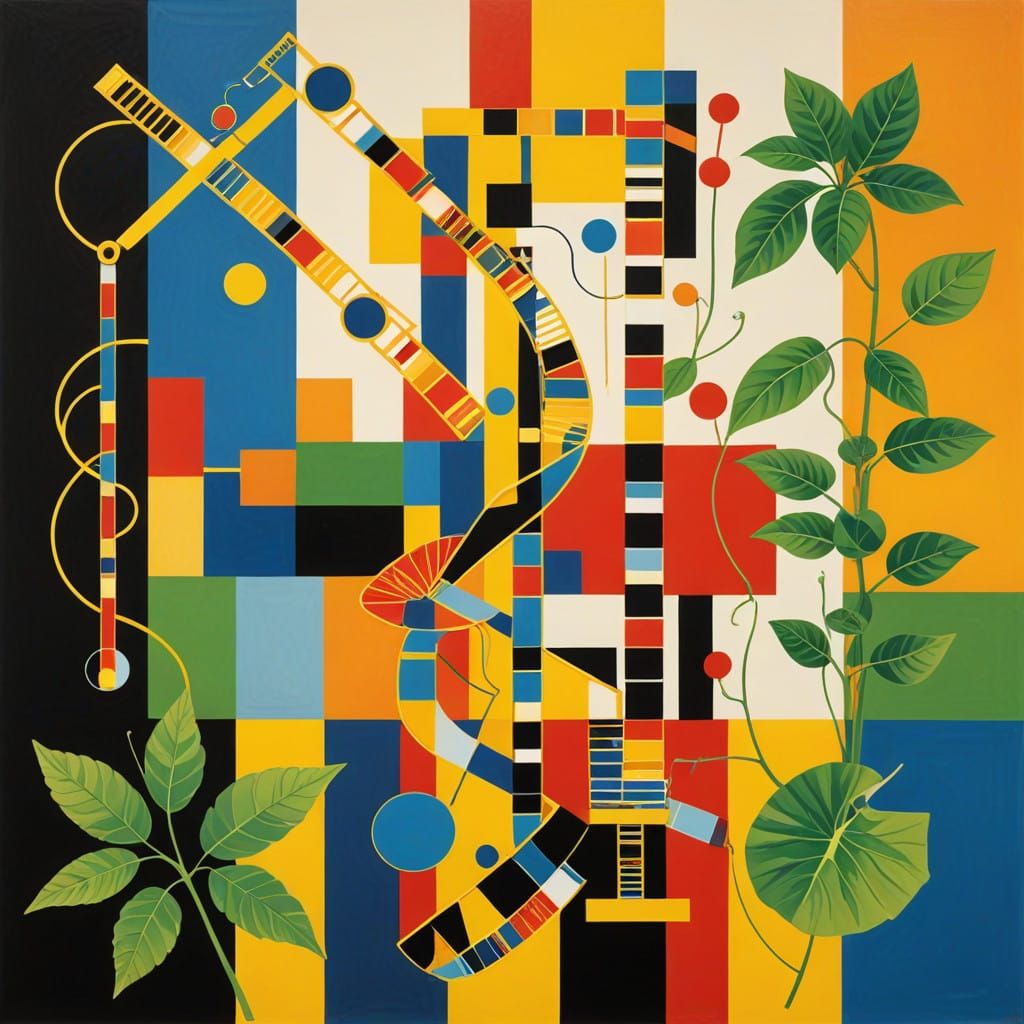 Surreal Constructivist Art Depicts DNA and Nature