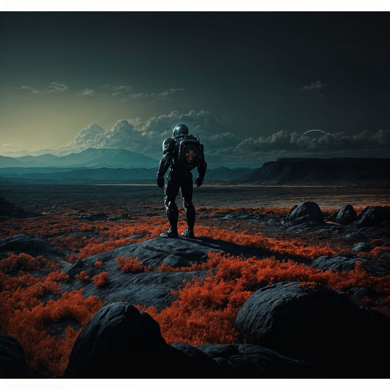 Dramatic Alien World: Cinematic Film Still