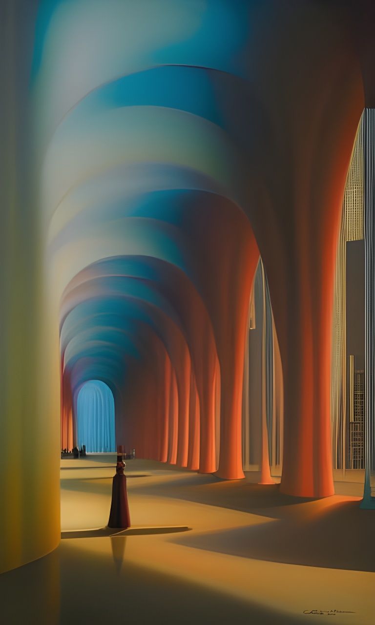 Thriving Submarine City in Steamnouveau Style