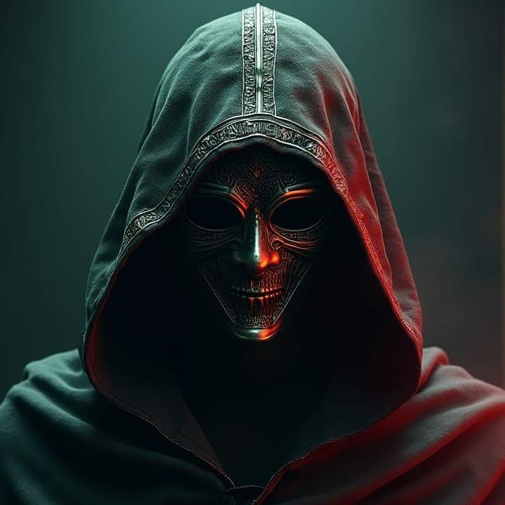 Medieval Masked Stranger: Detailed Matte Painting