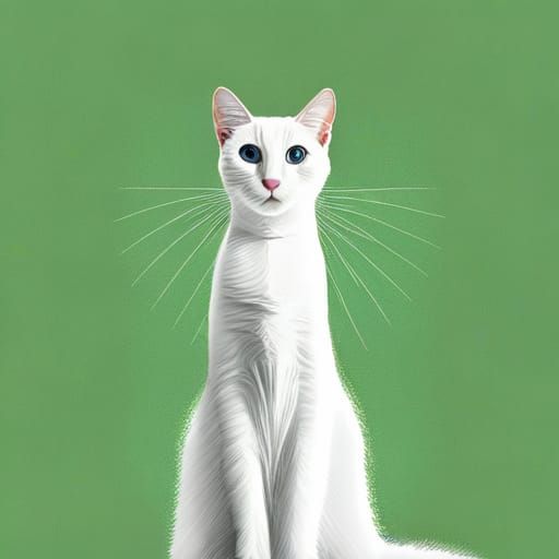Tall Slender Tabby Cat Pop Art Print