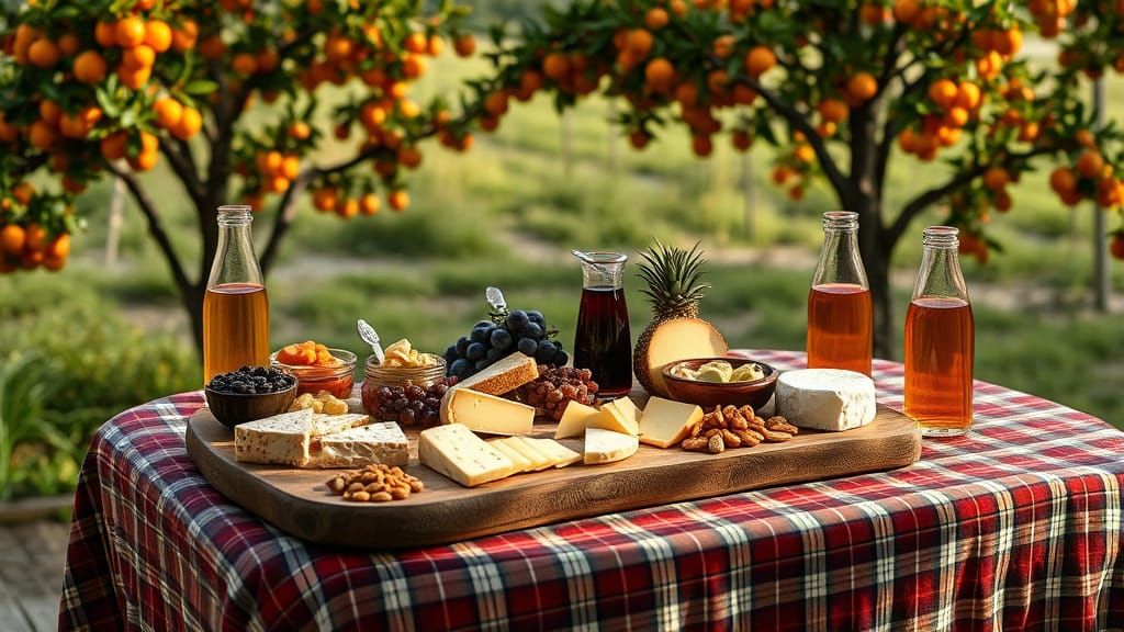 Victorian Cheese Platter in Countryside Setting