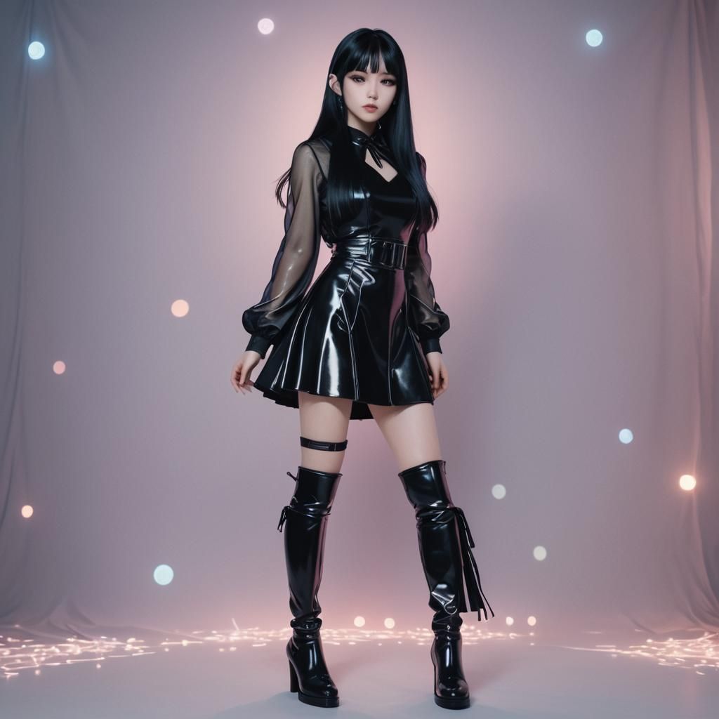 Anime Girl in Pastel Goth Style, 8K