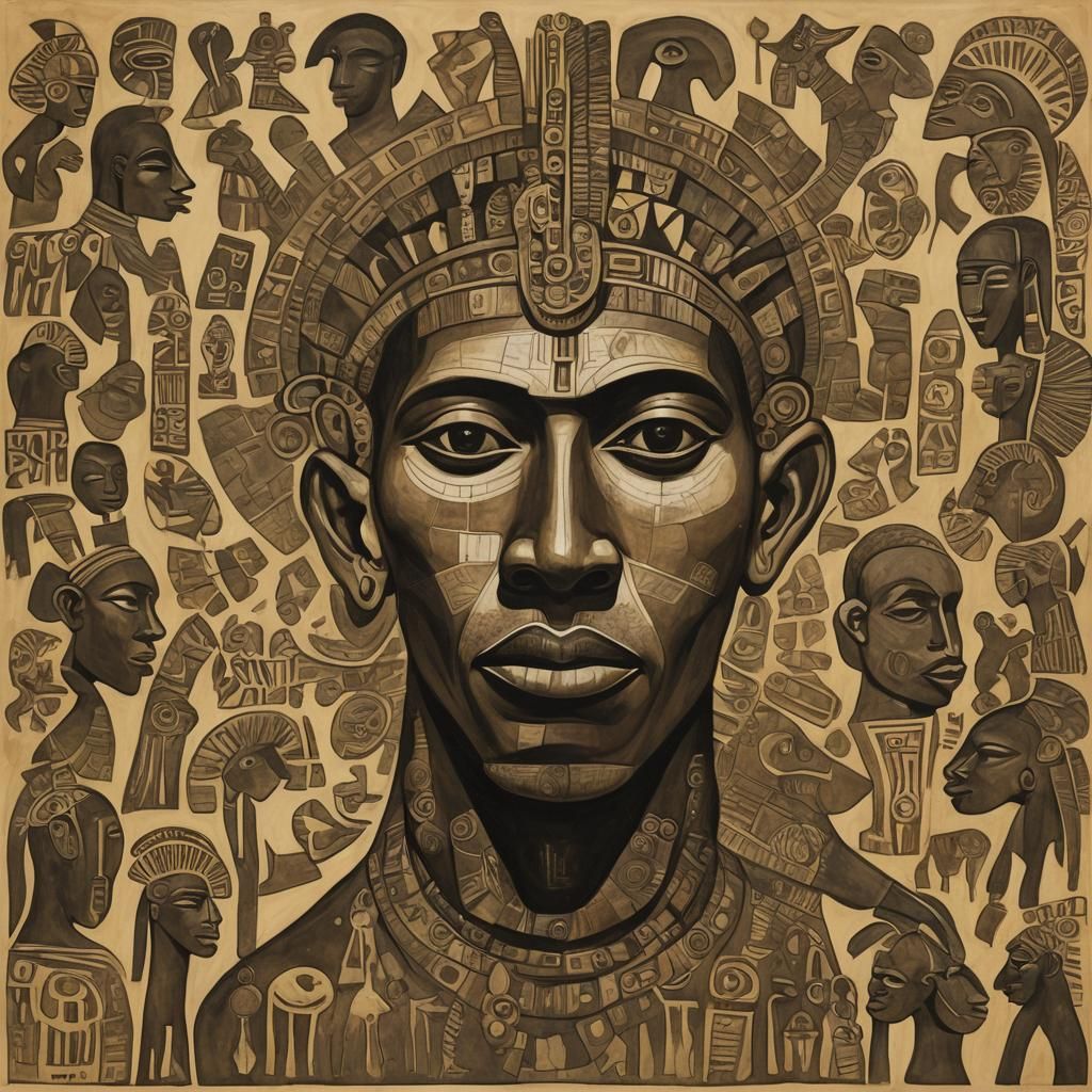 The spirit of Africa as a god. primitivism neo-primitivism