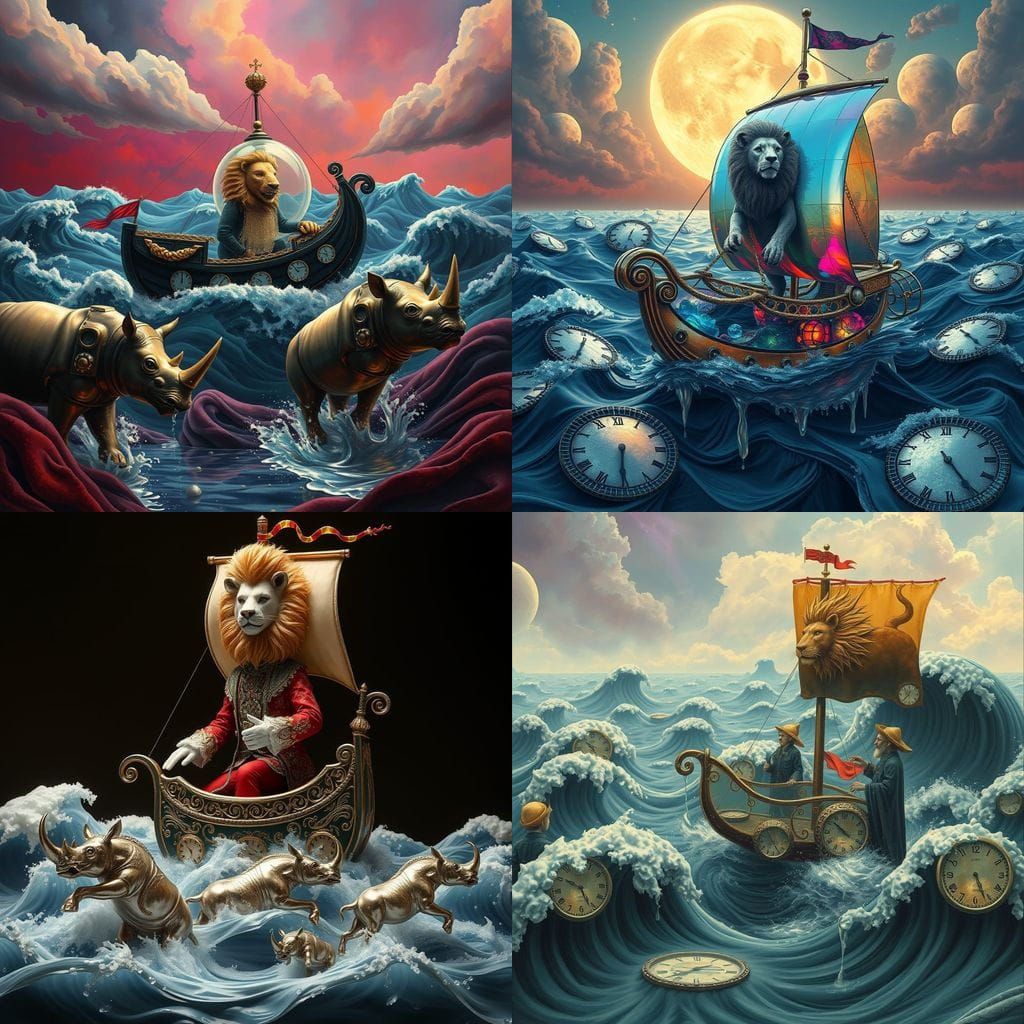 Velvet Ocean Abyss: Surreal Glass Ship Voyage