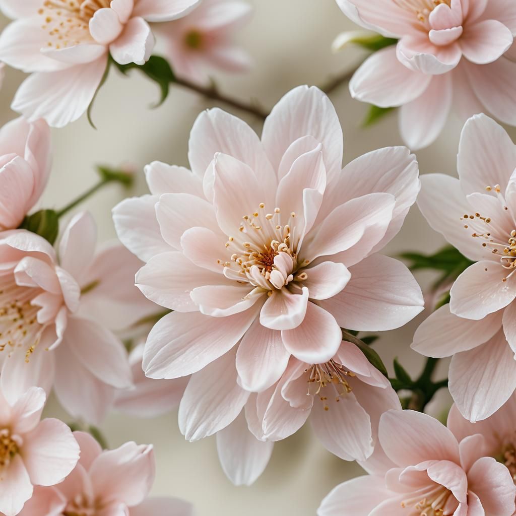Pale Pink Flower Macro in Soft Focus