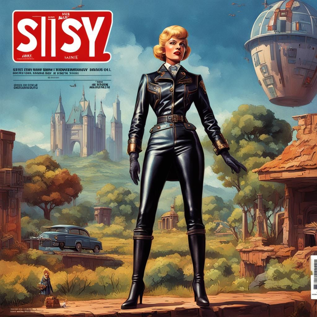 Vintage Sissy Magazine Cover Art, 1960s Style