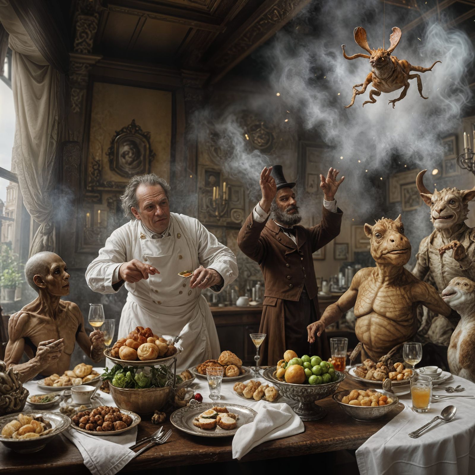 "PLEASE Don't land on the Food!" Chef's in-vain request