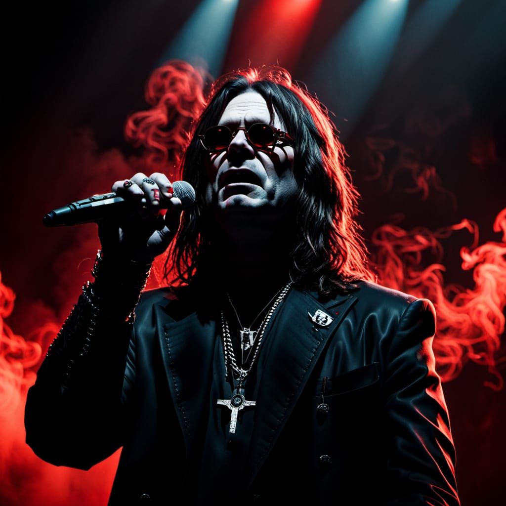 Ozzy Osbourne Performance in Dark Fantasy Style