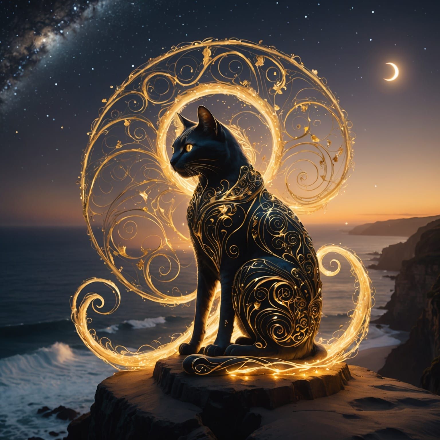 Ethereal Lovers Embrace Under Cosmic Sky