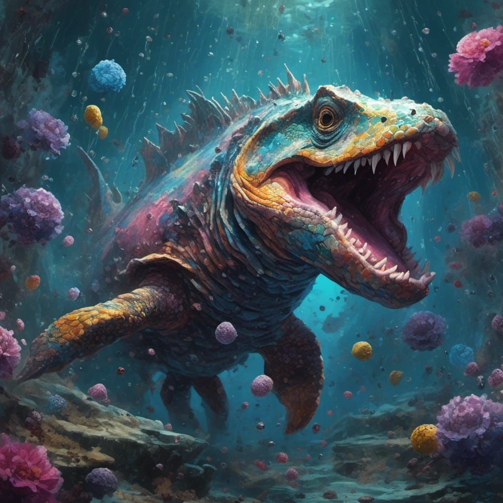 Horrific Pastel Creature in Doré Style