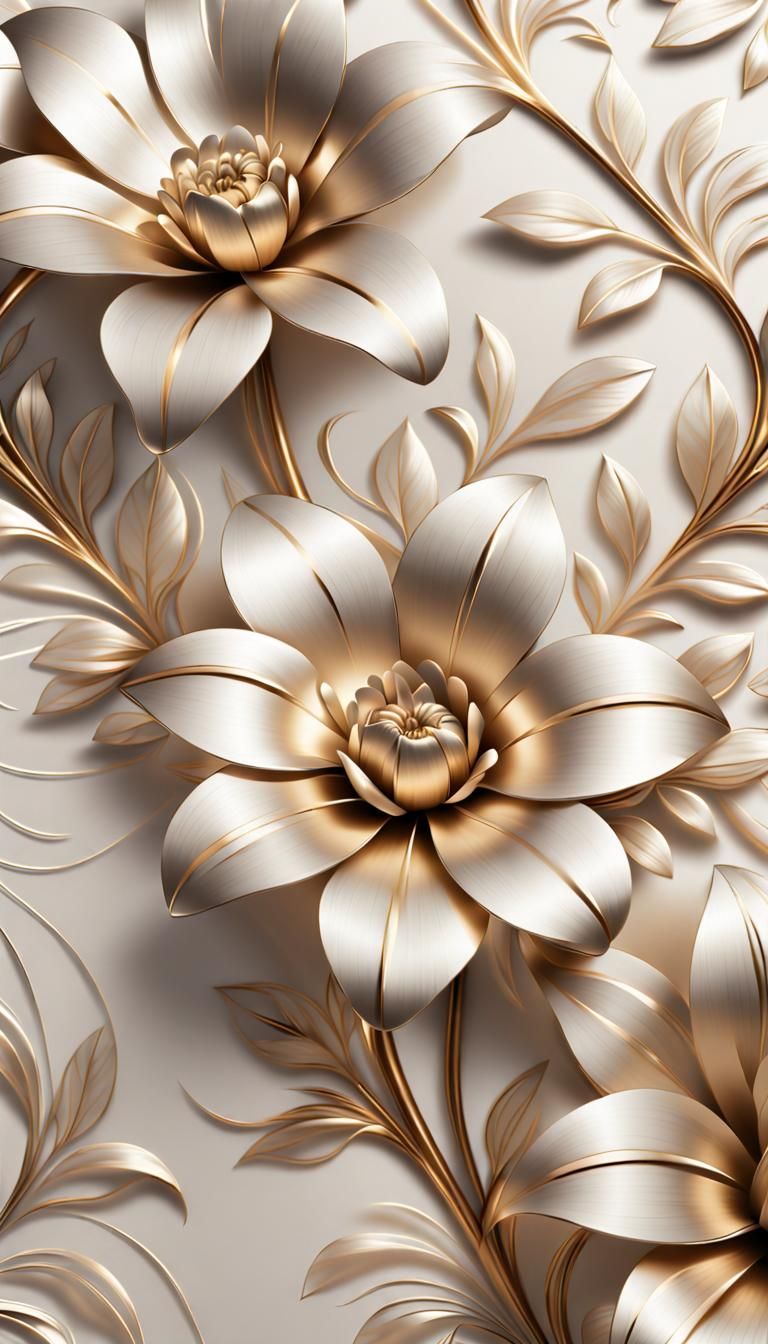 Champagne gold flowers