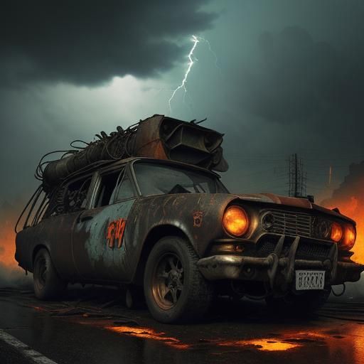 Wasteland Racing Circuit with Ramshackle Vehicles