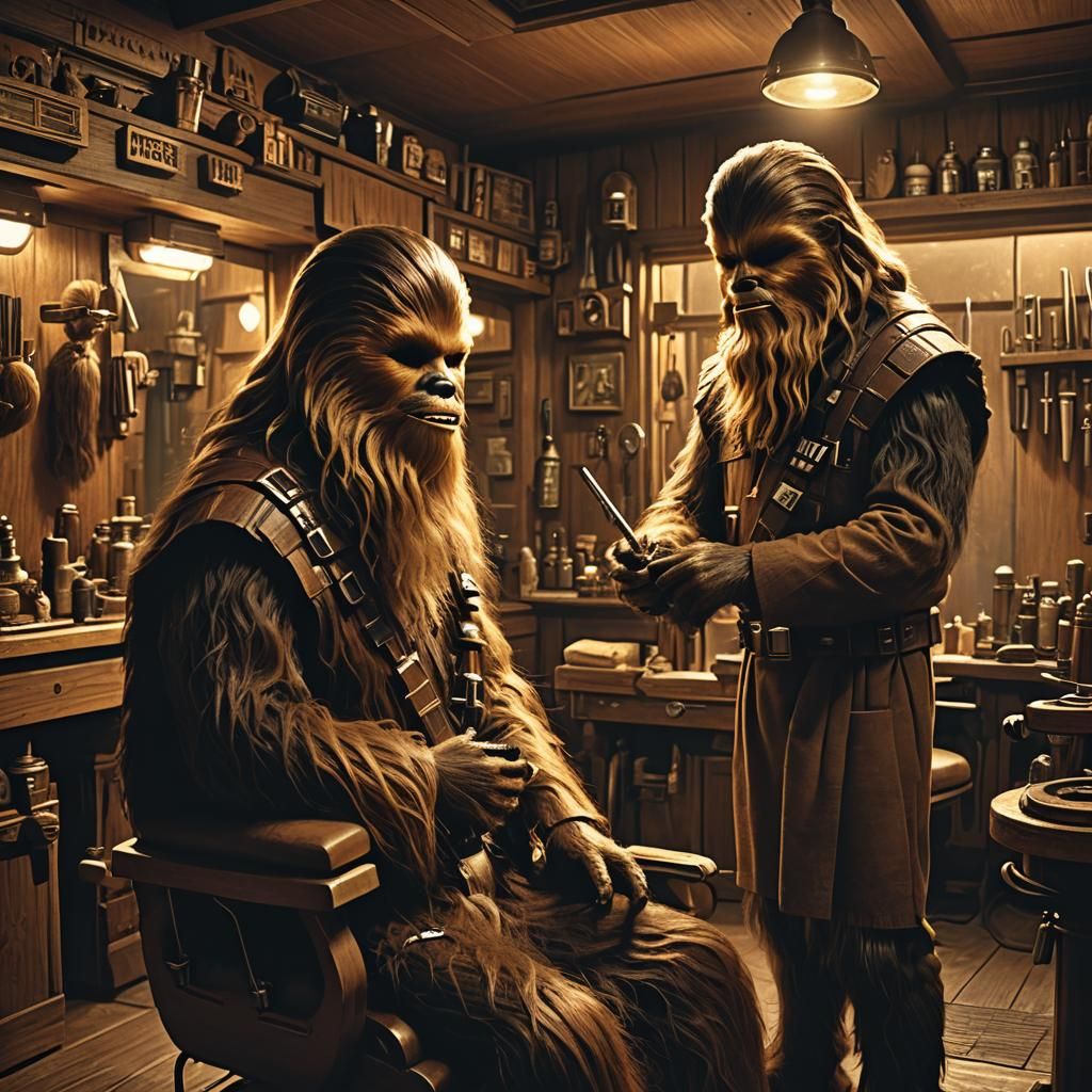 Wookiee Beard Trim in Rustic Barber Shop