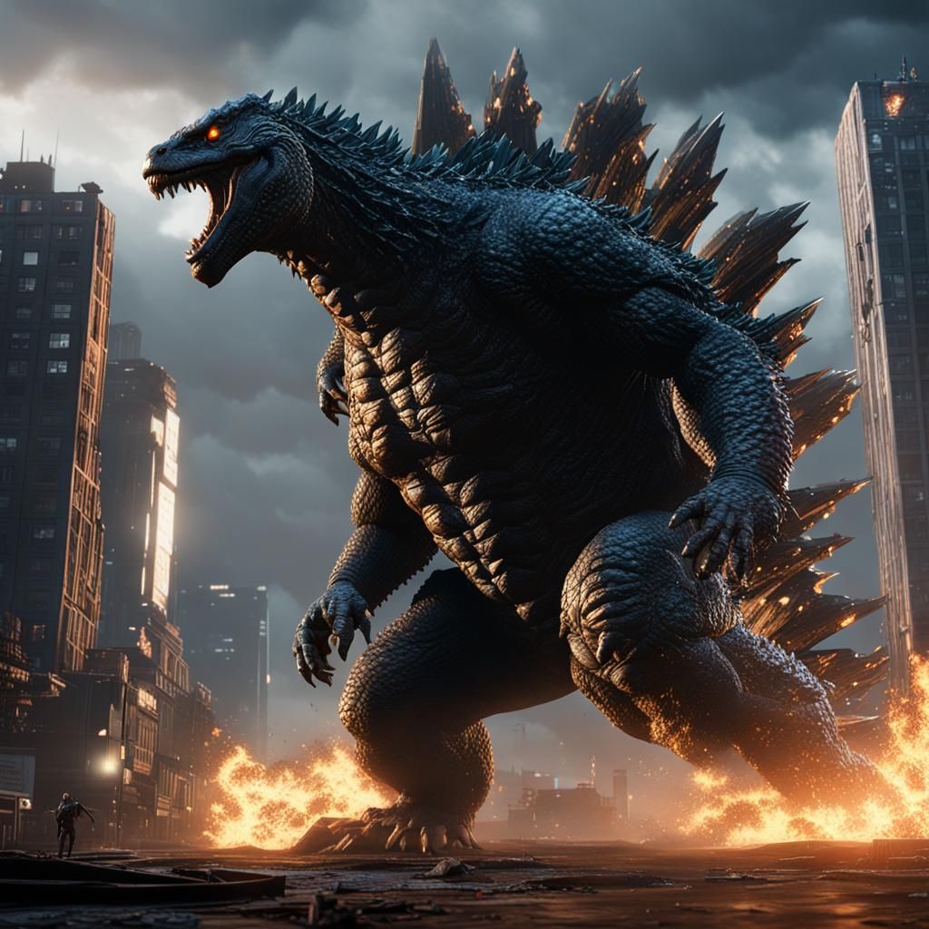 Godzilla in 3D Game Cinematic Style