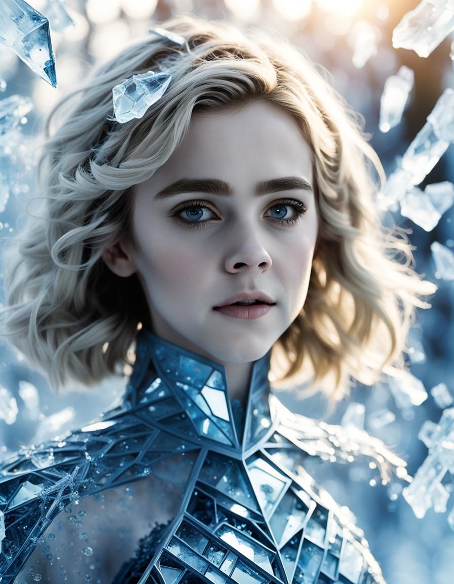Killer Frost Icy Aura in a Cinematic Portrait