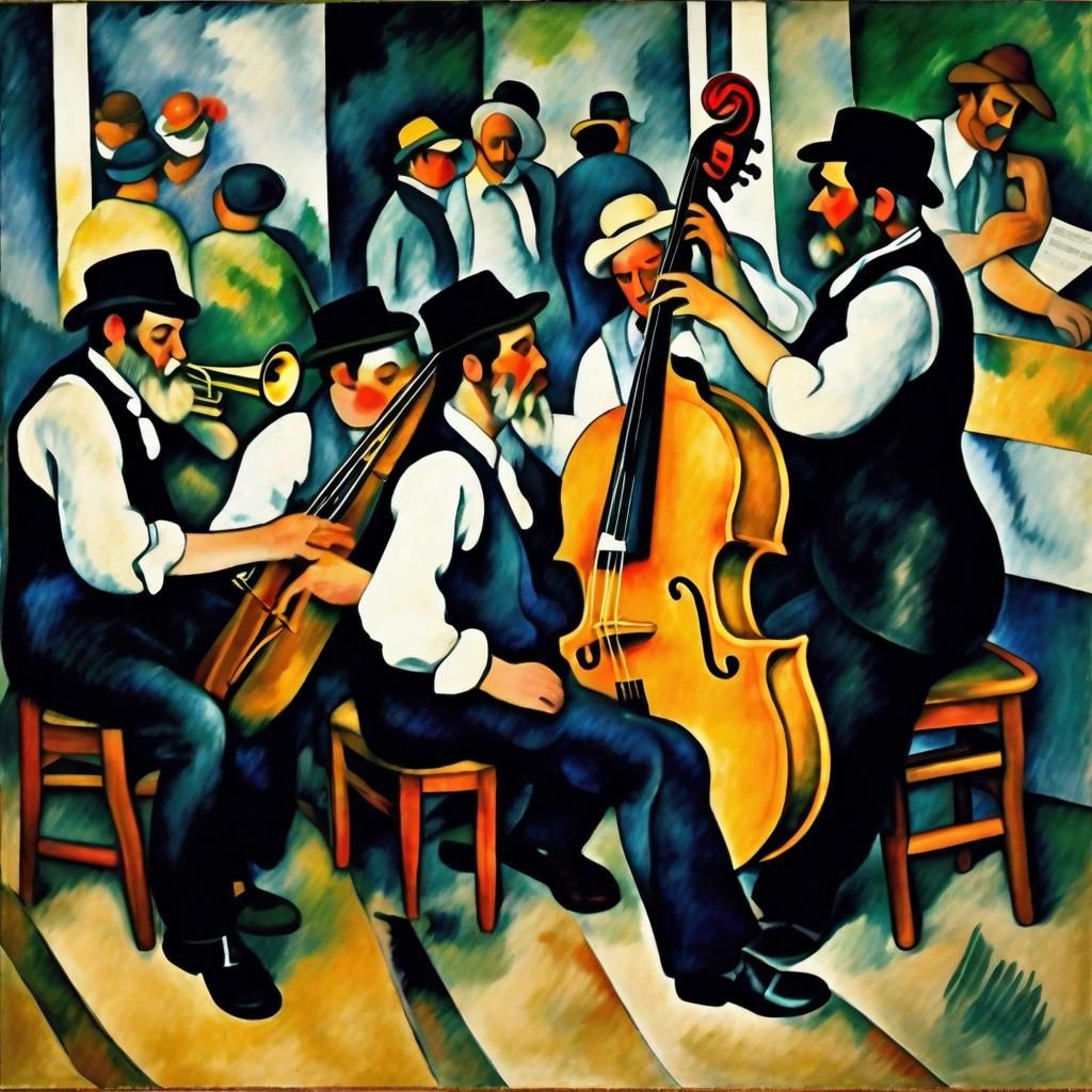 Expressionist Dancers in Cézanne Style