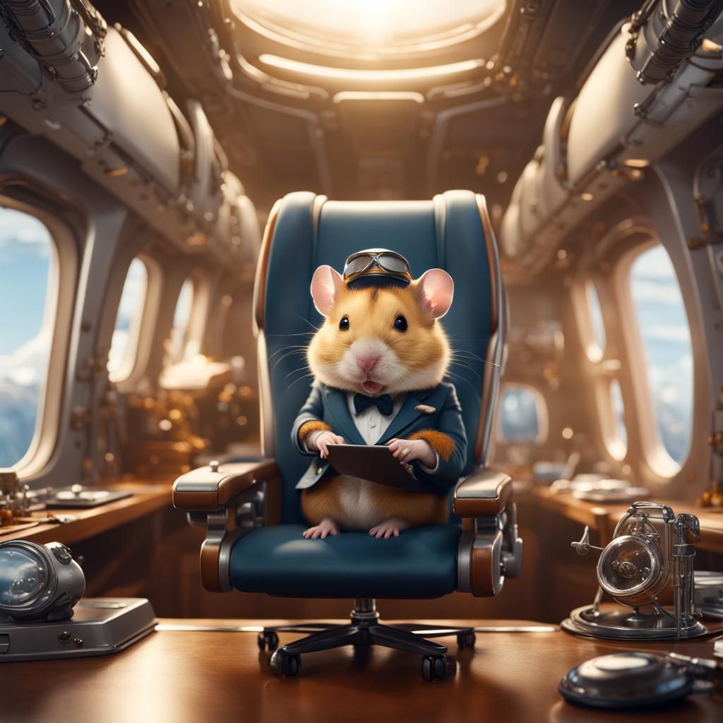 Hamster Billionaire on a High-Tech Plane