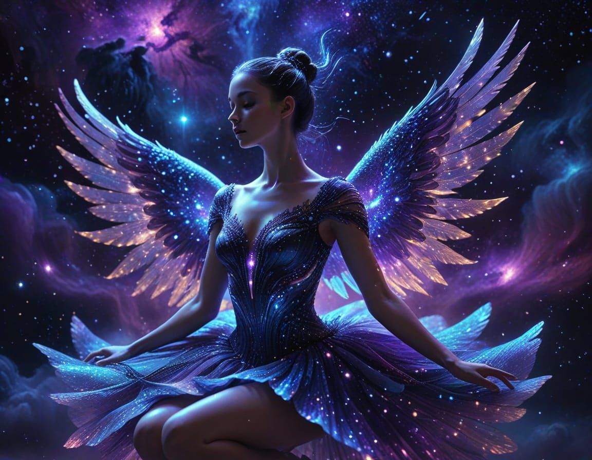 Surreal Cosmic Goddess of the Starry Night