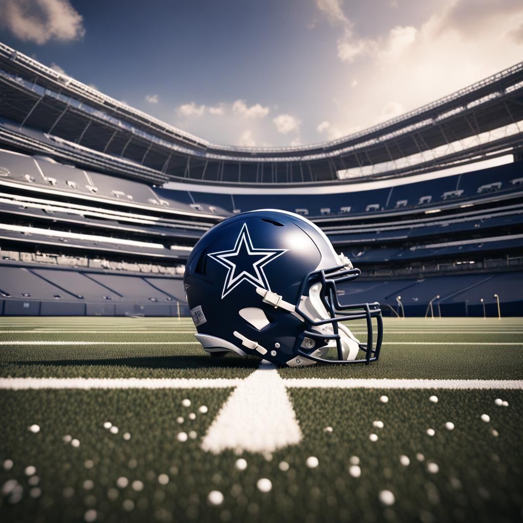 3D Dallas Cowboys Logo with Stadium, Detailed Matte Painting