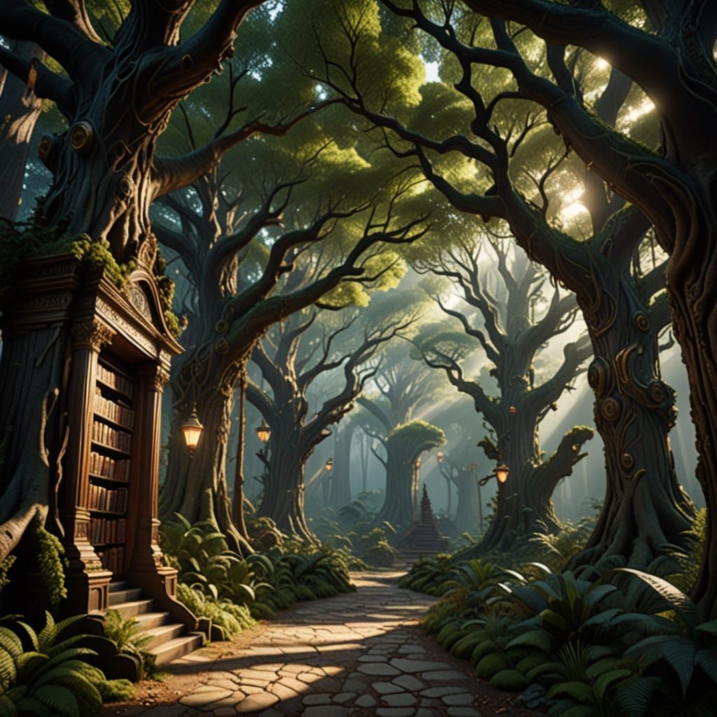 Ancient Forest Library of Wonder