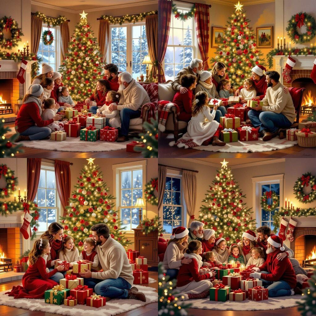 Joyful Christmas Gathering with Family