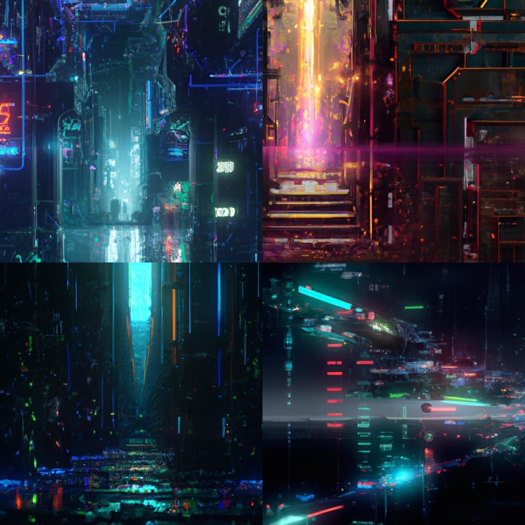 Detailed Matte Painting of a Line of Code