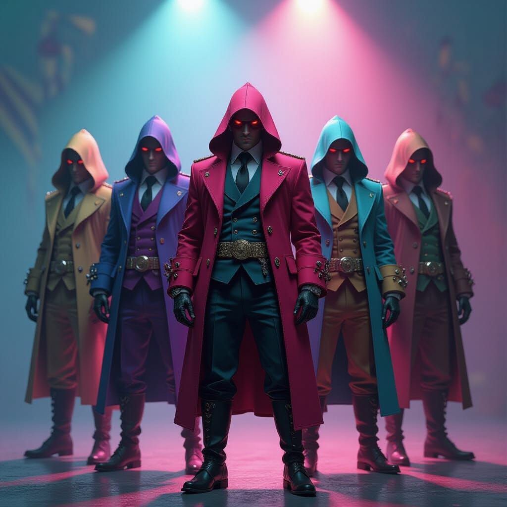 Productivity Thieves in Elaborate Attire: Hyperrealistic Sty...