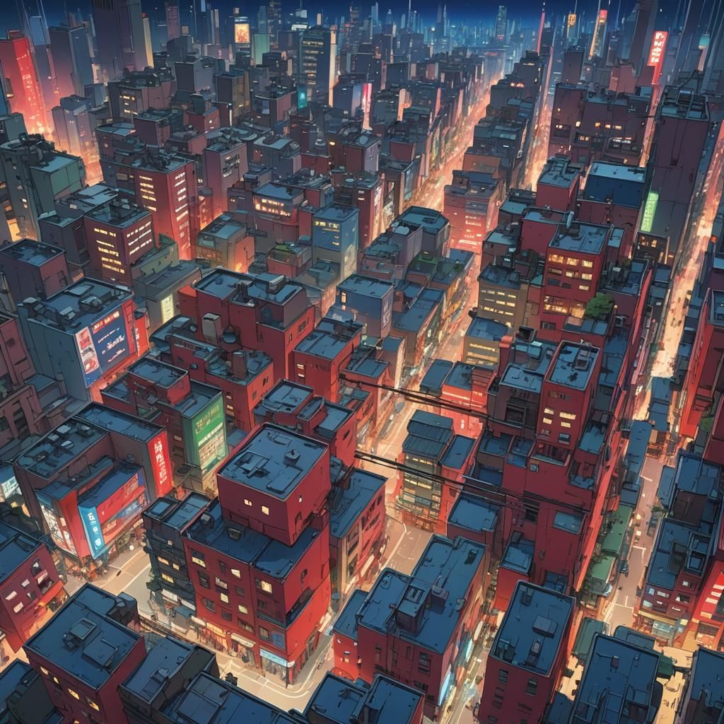 Ethereal Graffiti: Urban Meets Celestial in Anime Style